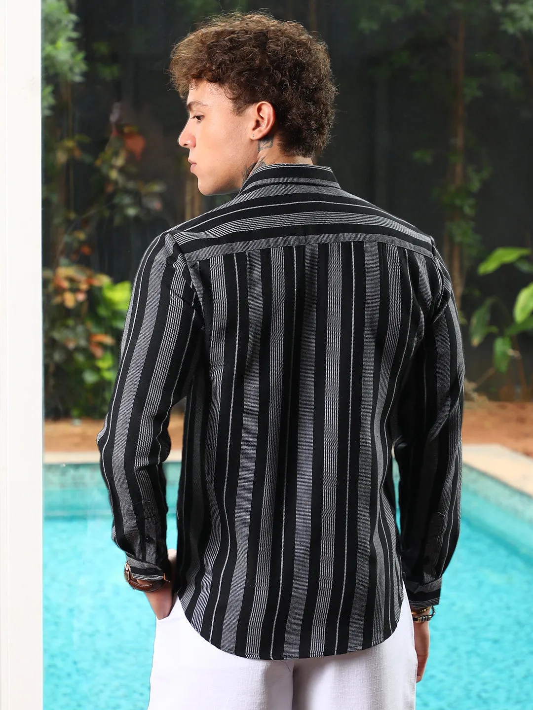 Utility Multitrack-Striped Shirt