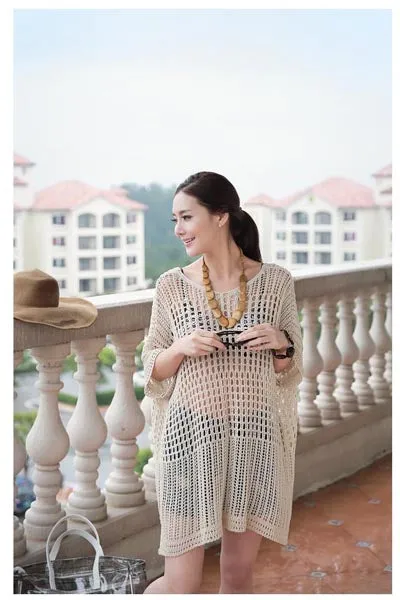 V neck knit Beach Dress