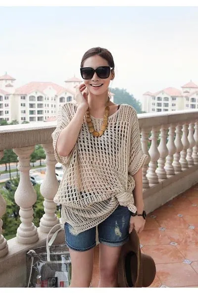 V neck knit Beach Dress