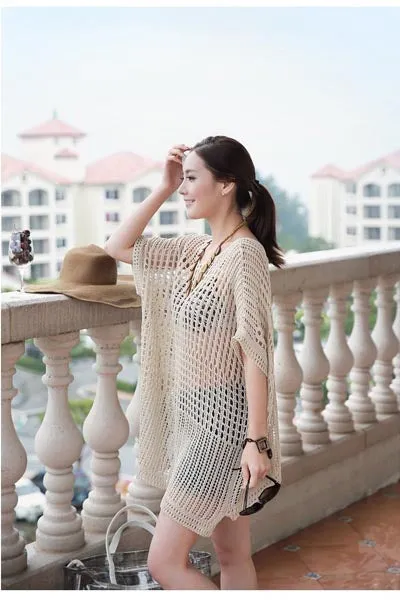 V neck knit Beach Dress