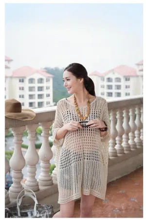 V neck knit Beach Dress