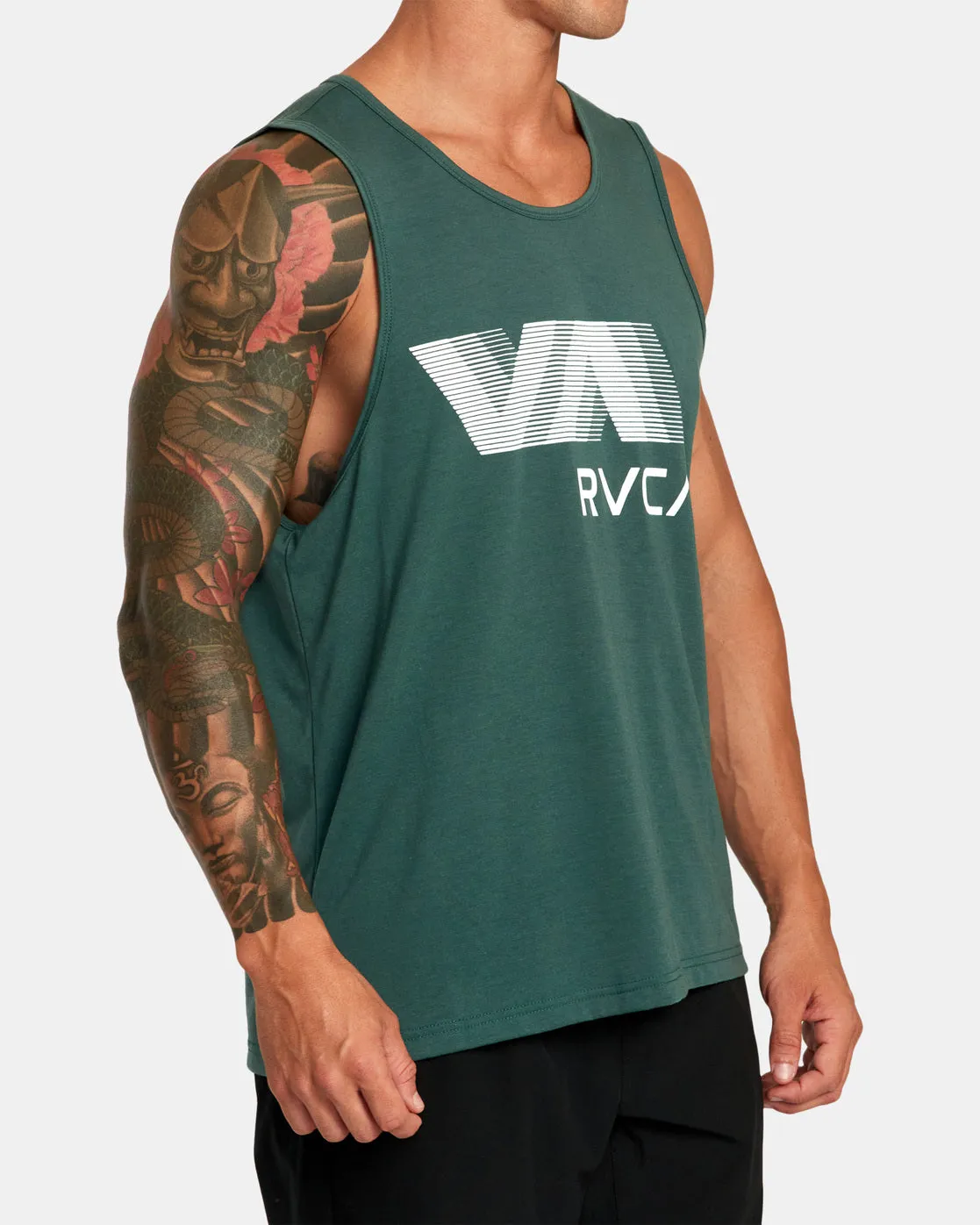 VA RVCA Blur Tank Top - Jungle Green