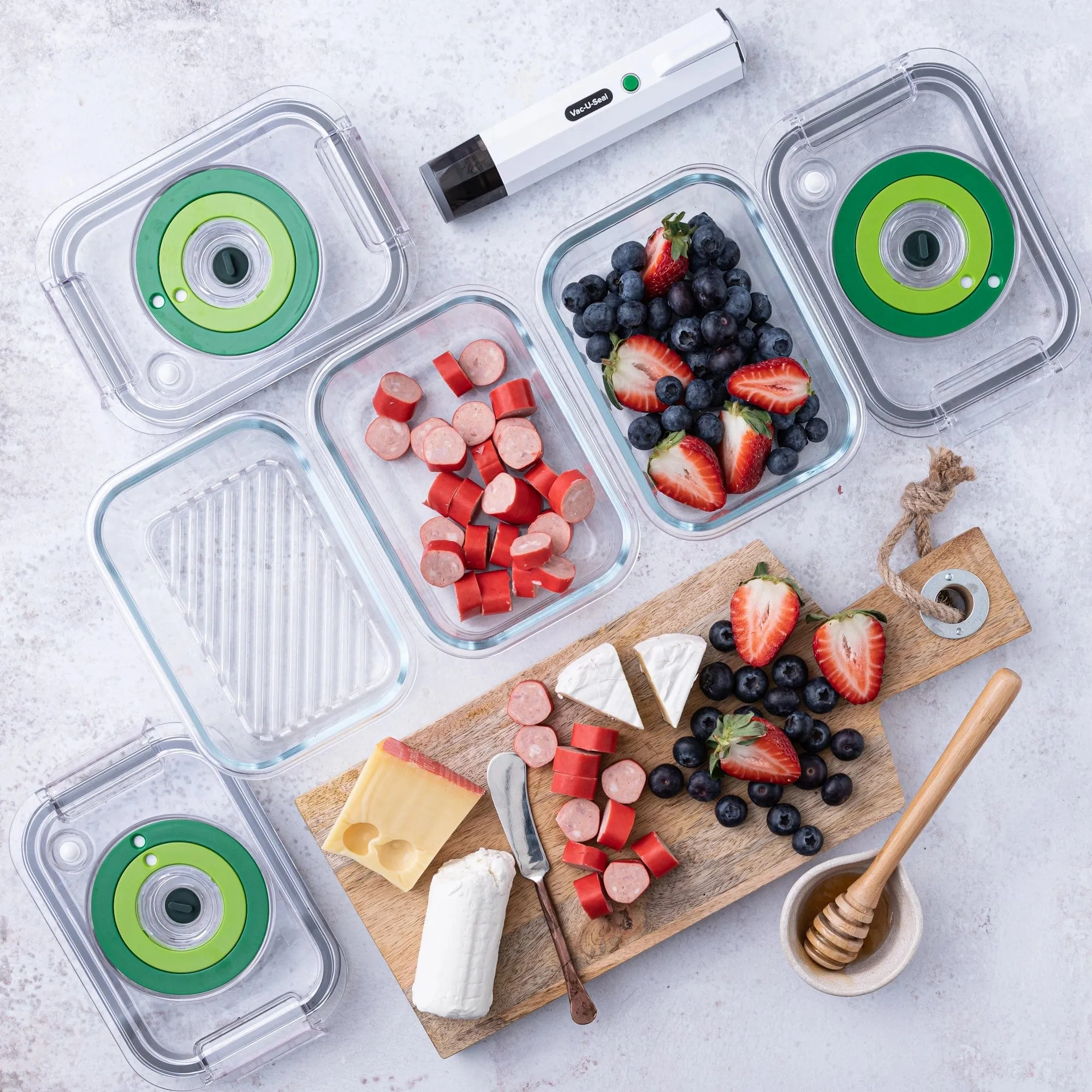 Vac-U-Seal Vacuum Sealer Container 650ml Set of 3