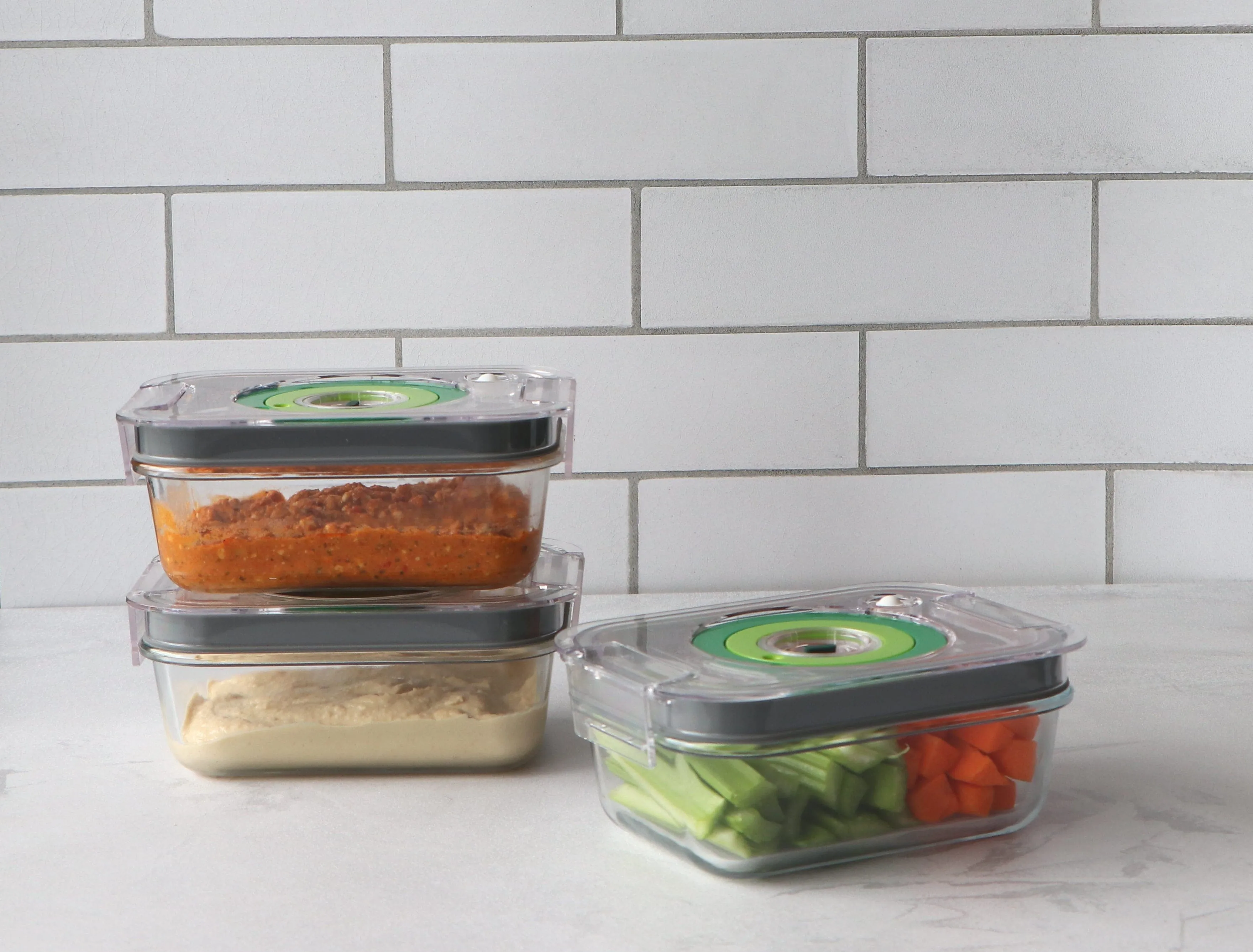 Vac-U-Seal Vacuum Sealer Container 650ml Set of 3