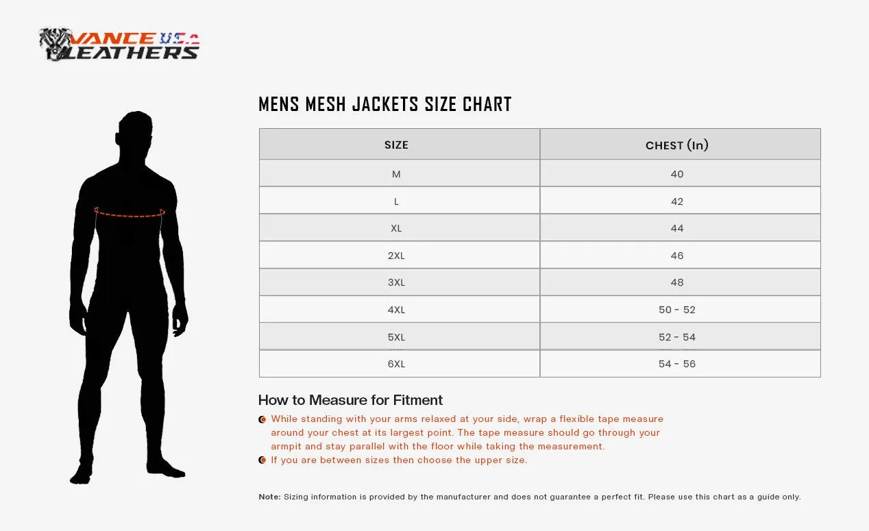 Vance Mens Red Advanced 3-Season Mesh/Textile CE Armor Motorcycle Jacket