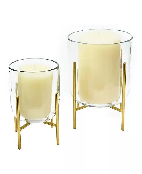 Vases/Candle Holders w/Stands, Set of 2