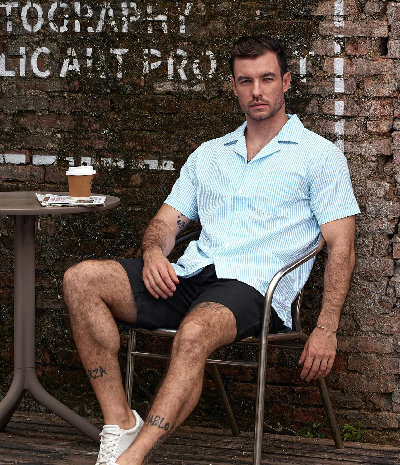 VATPAVE Mens Striped Summer Shirt Casual Button Down Short Sleeve Beach Shirts Cotton Linen Shirts for Men