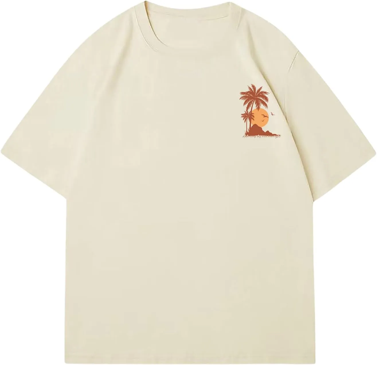 Verdusa Women's Vintage Graphic Tees Round Neck Drop Shoulder Holiday Oversized Tshirts
