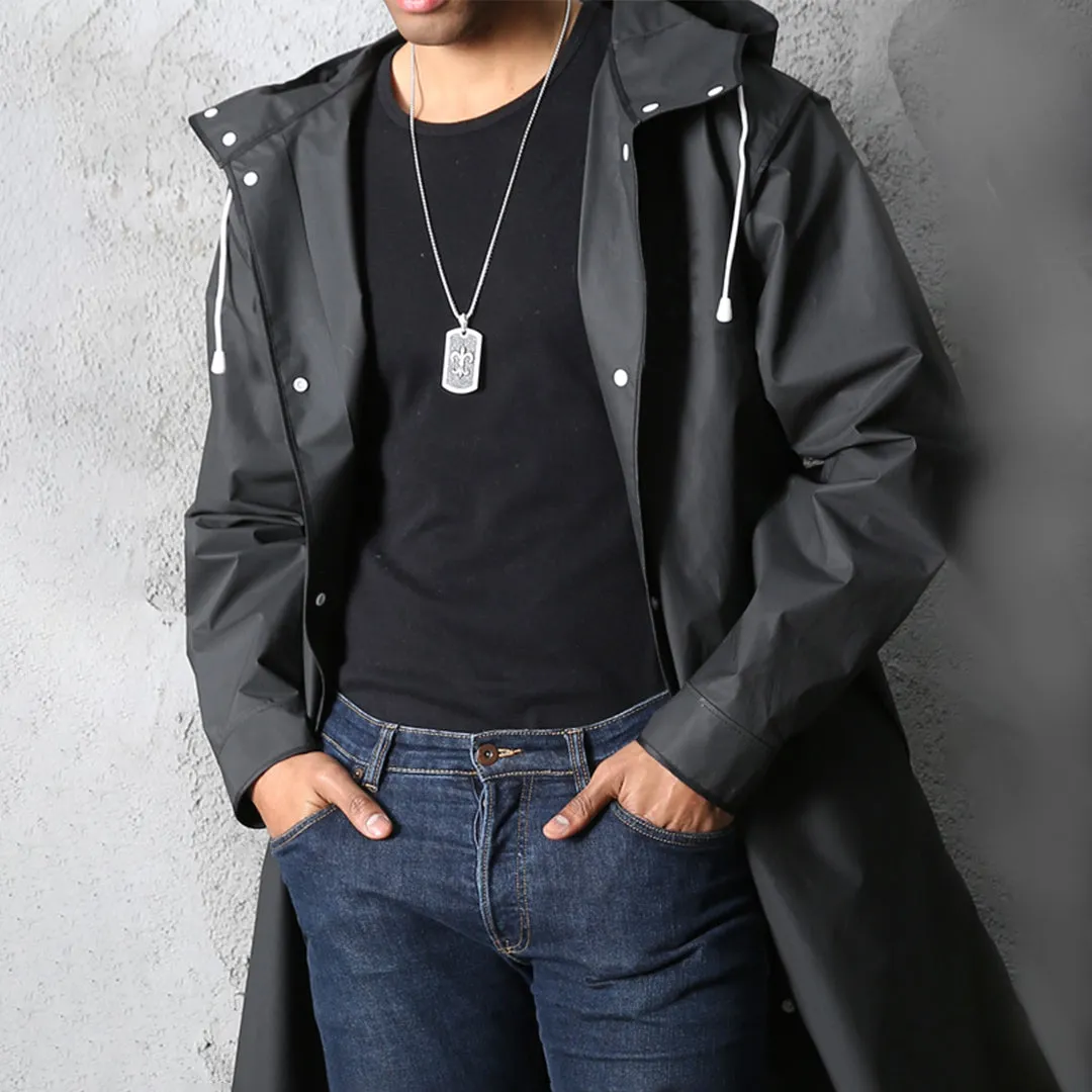 Veste de pluie pour hommes avec capuche