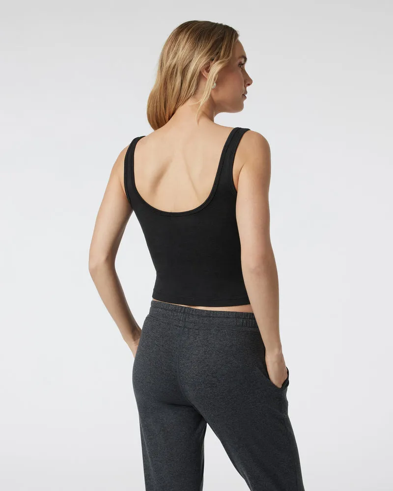 Vuori Halo Essential Tank - BLACK HEATHER