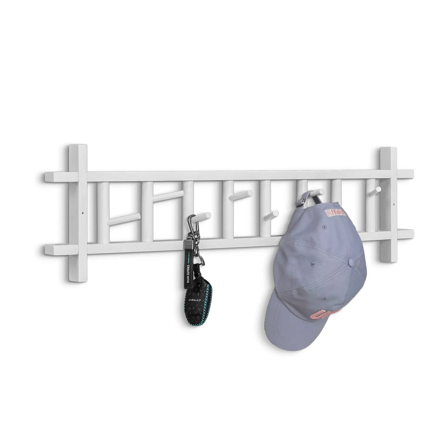 Wall Mounted Coat Hook - # Frame - White