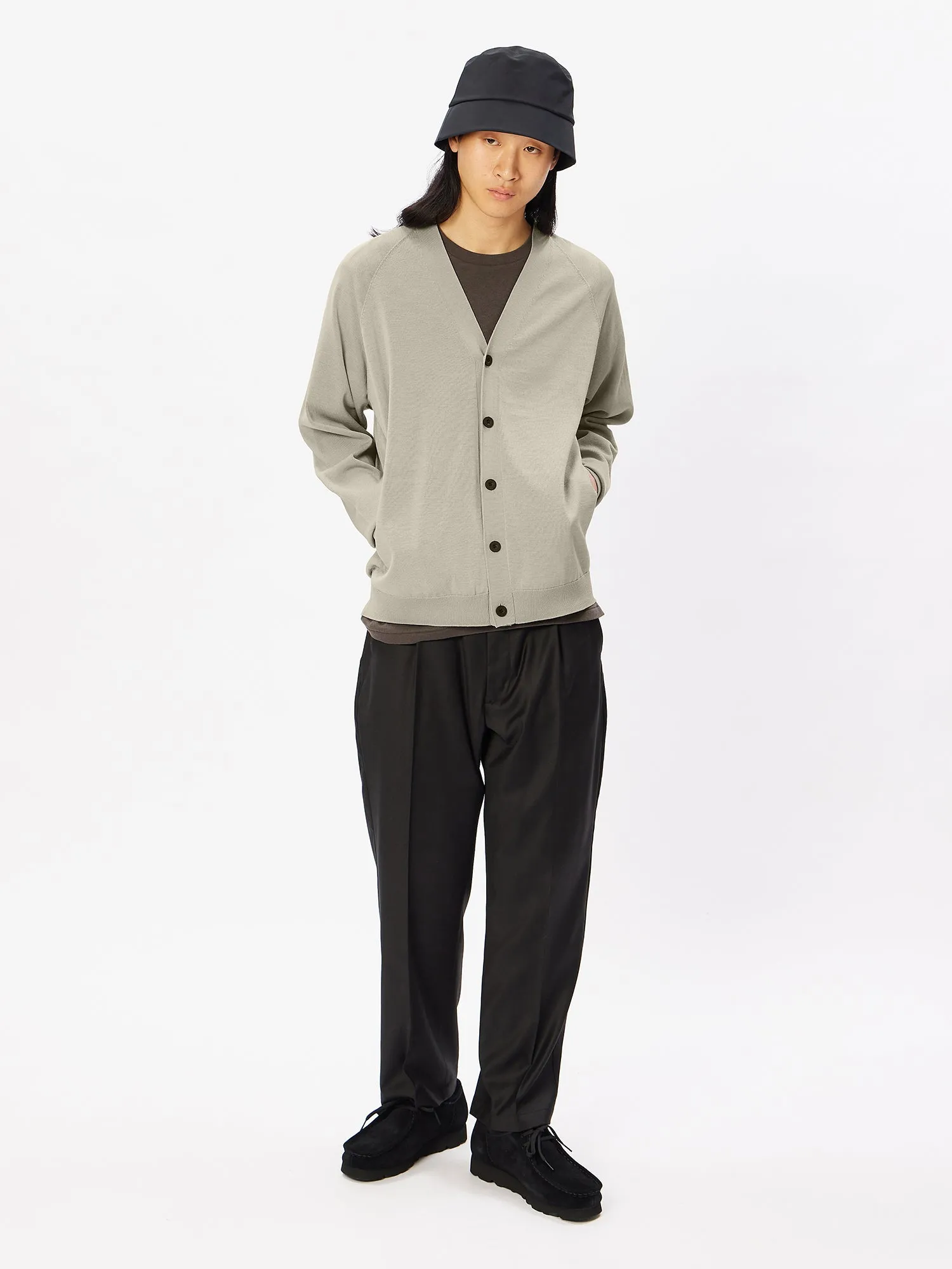 Wholegarment Wool Knit Cardigan