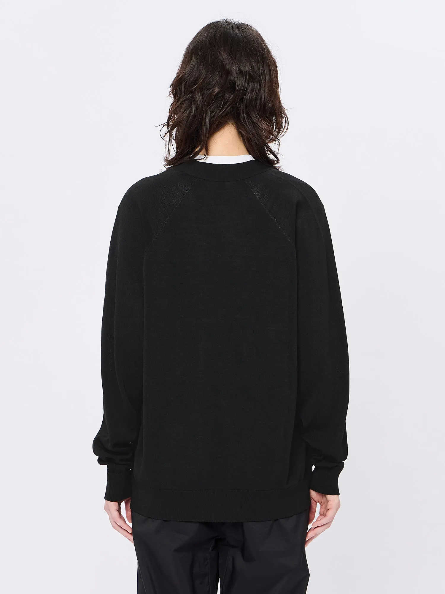 Wholegarment Wool Knit Cardigan