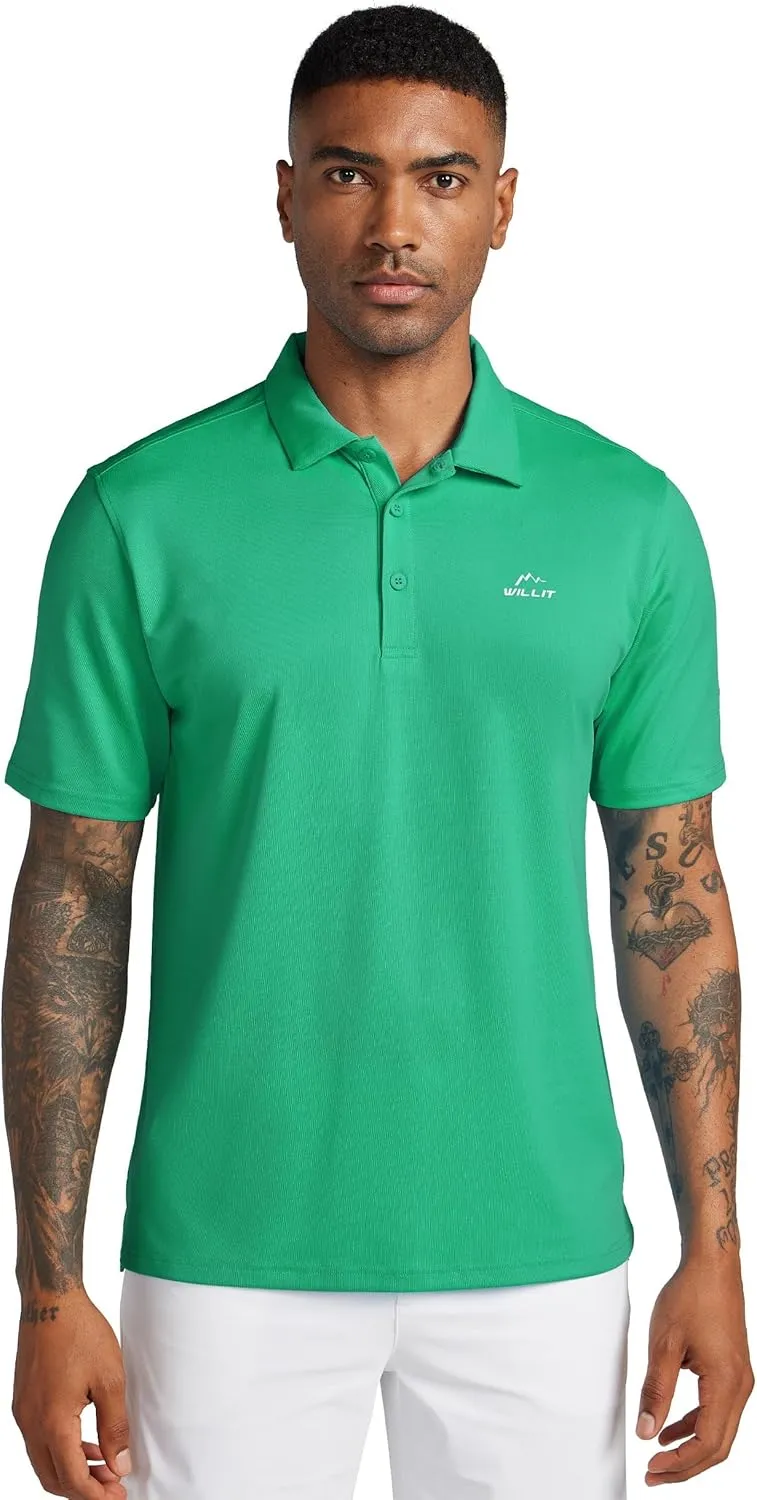 Willit Men's Golf Polo Shirt Short Sleeve Quick Dry Athletic Tennis Casual Shirts Golf Shirts for Men