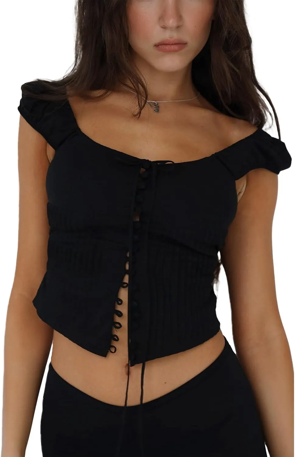 Women Lace Trim Crop Camis Low Cut Slim Fit Camisole Square Neck Tank Sleeveless Spaghetti Strap Tops Streetwear