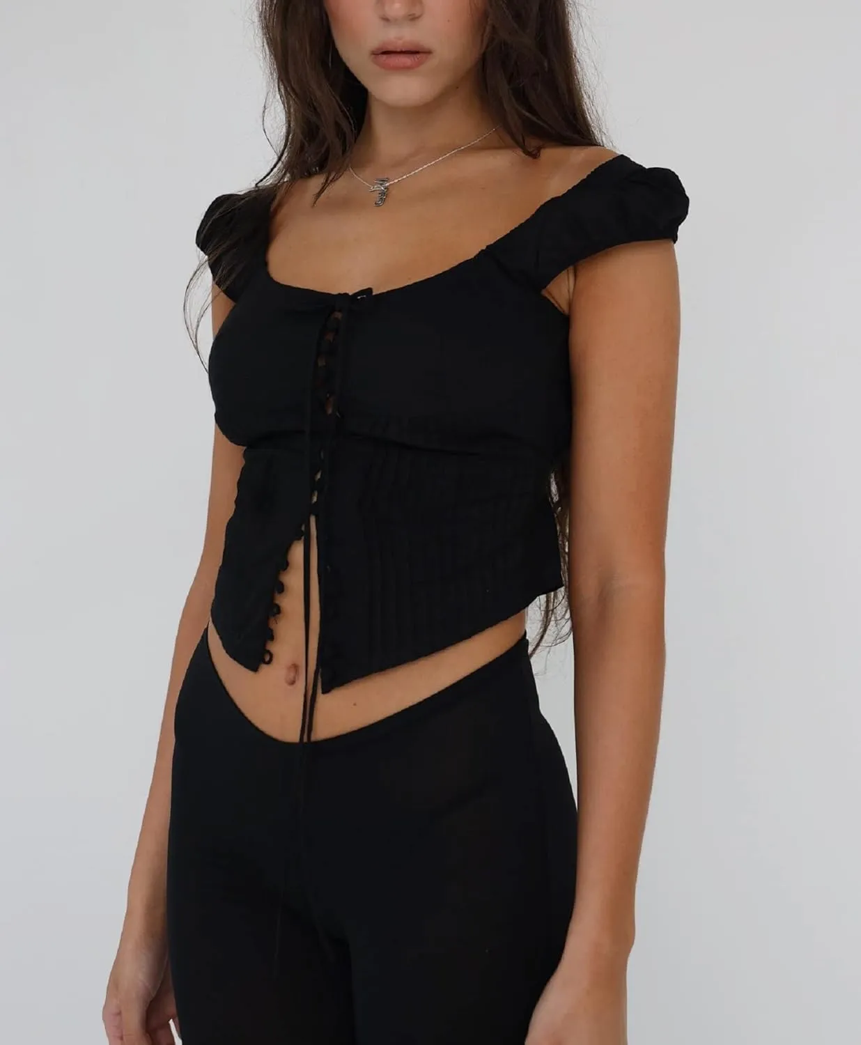Women Lace Trim Crop Camis Low Cut Slim Fit Camisole Square Neck Tank Sleeveless Spaghetti Strap Tops Streetwear