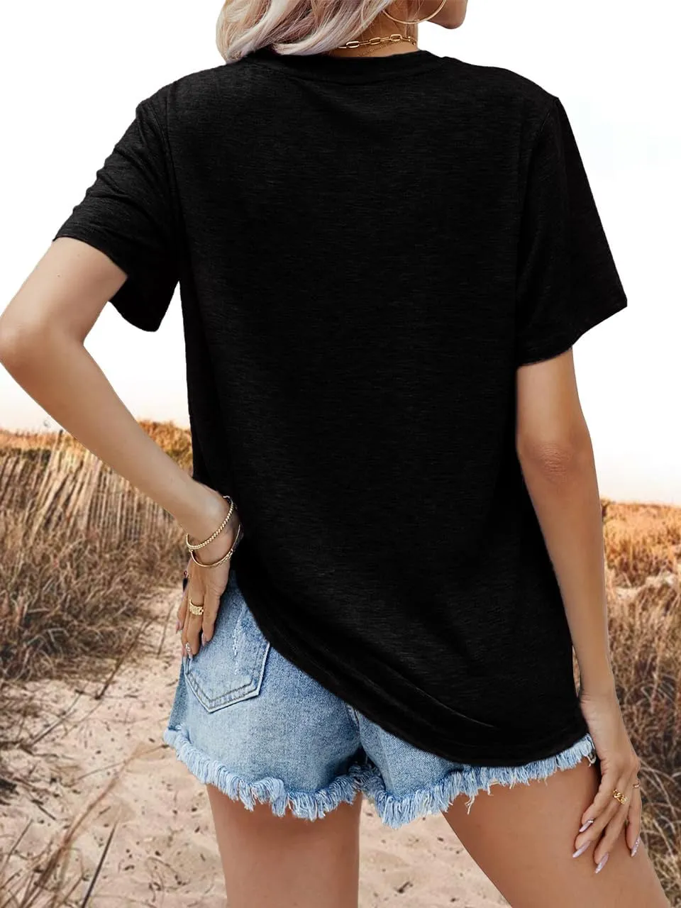 Women Vintage T Shirt Short Sleeve Summer Cactus Tshirt Funny Graphic Tees