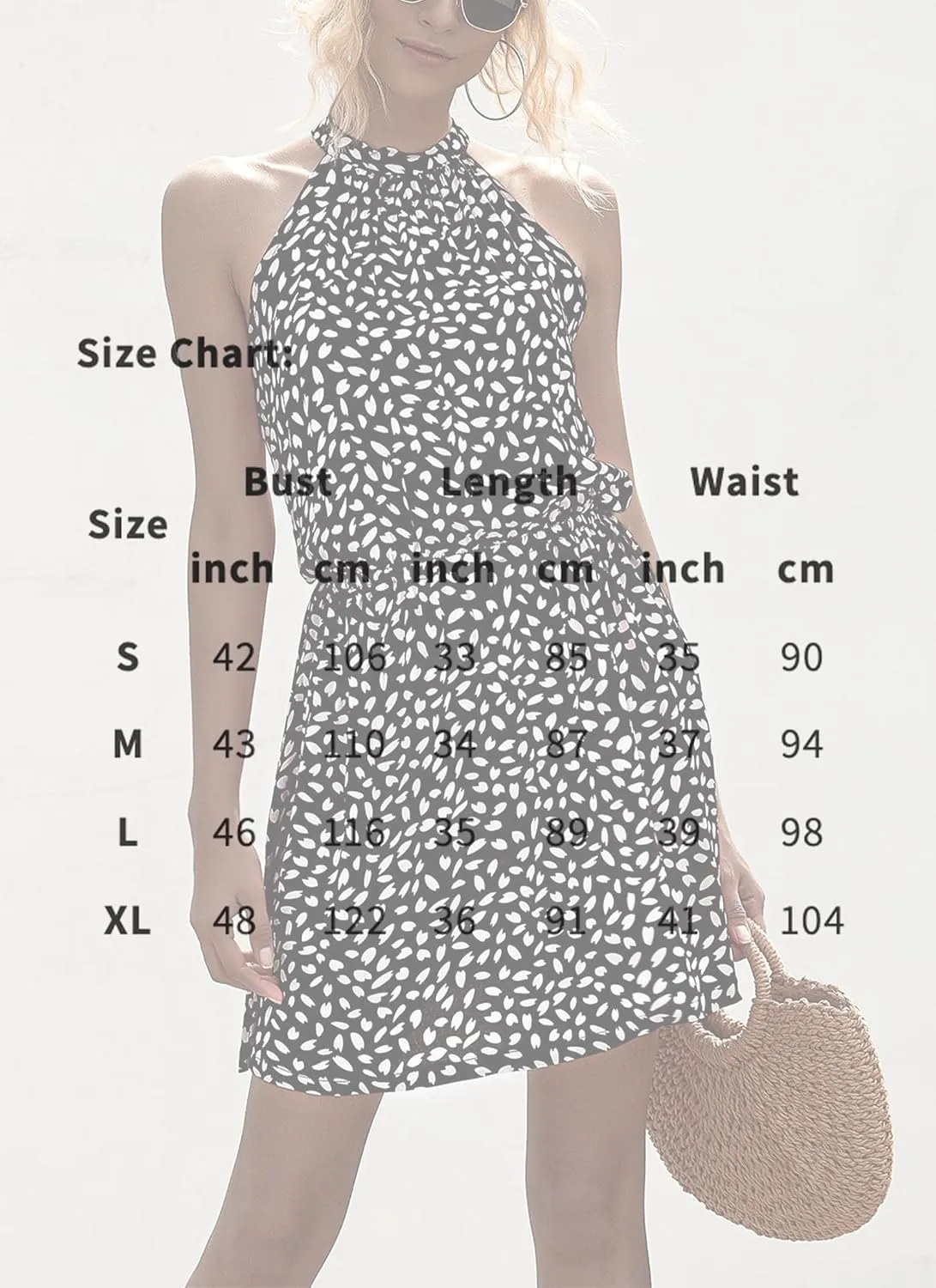 Women's Boho Halter Neck Sleeveless Mini Dress Sexy Slim Backless Print A-Line Dress 2025 Summer Beach Vacation Sundress