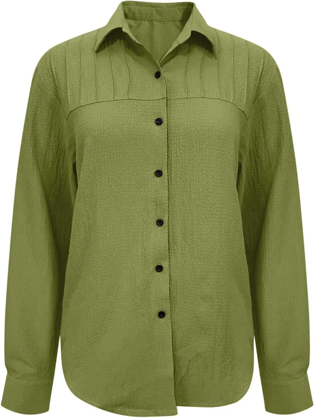 Womens Button Down Shirts Long Sleeve Collared Dress Tunic Cotton Oversized Blouses Going Out Dressy Casual Tops
