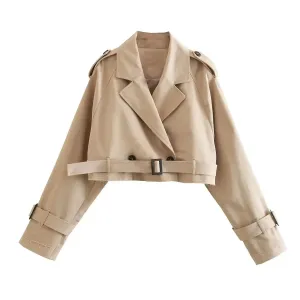 Women's Cropped Trench Coat