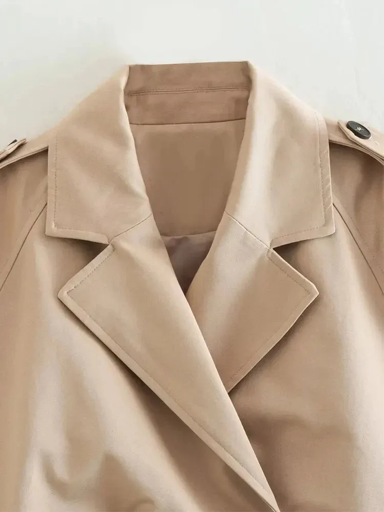 Women's Cropped Trench Coat