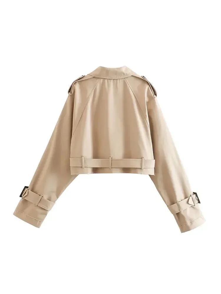 Women's Cropped Trench Coat