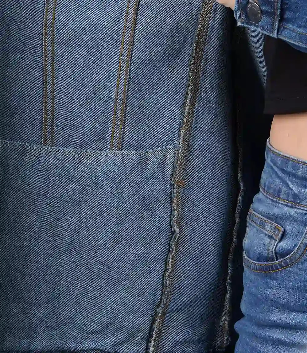 Women's Dark Blue Oversized Denim Jacket