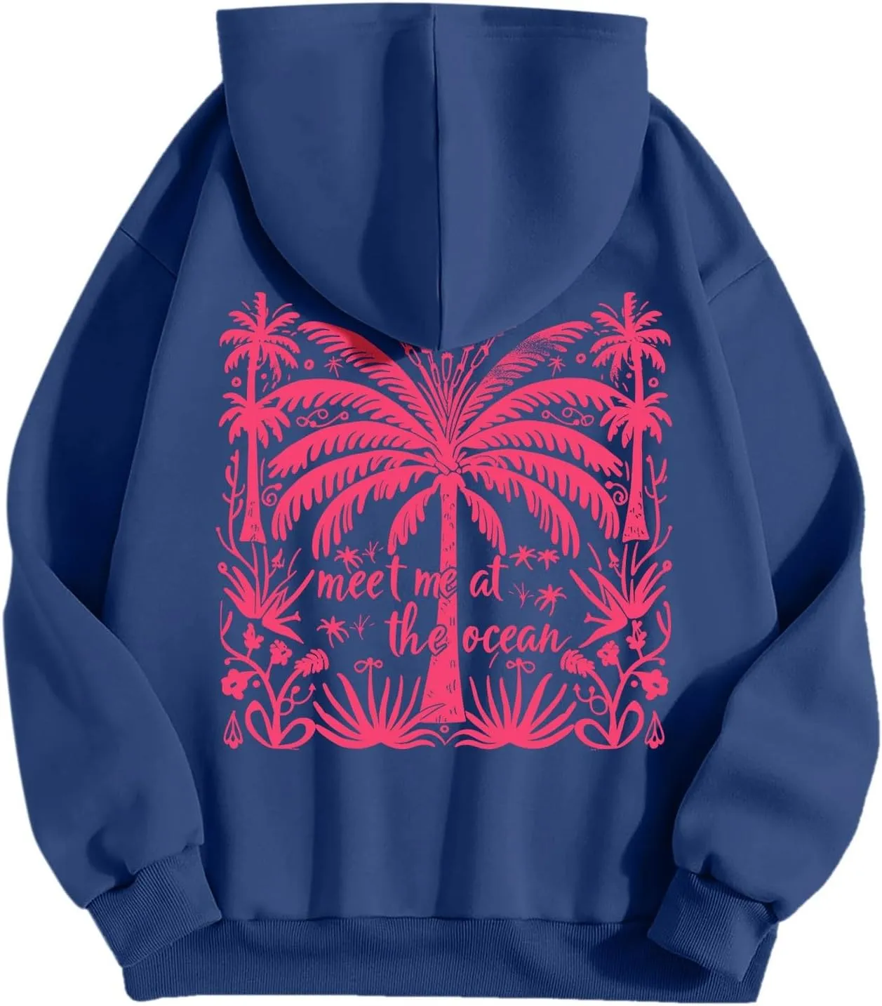 Womens Letter Print Oversized Hoodies Sweatshirts Casual Long Sleeve Pullover Tops with Pocket Fashion Outfits Clothes