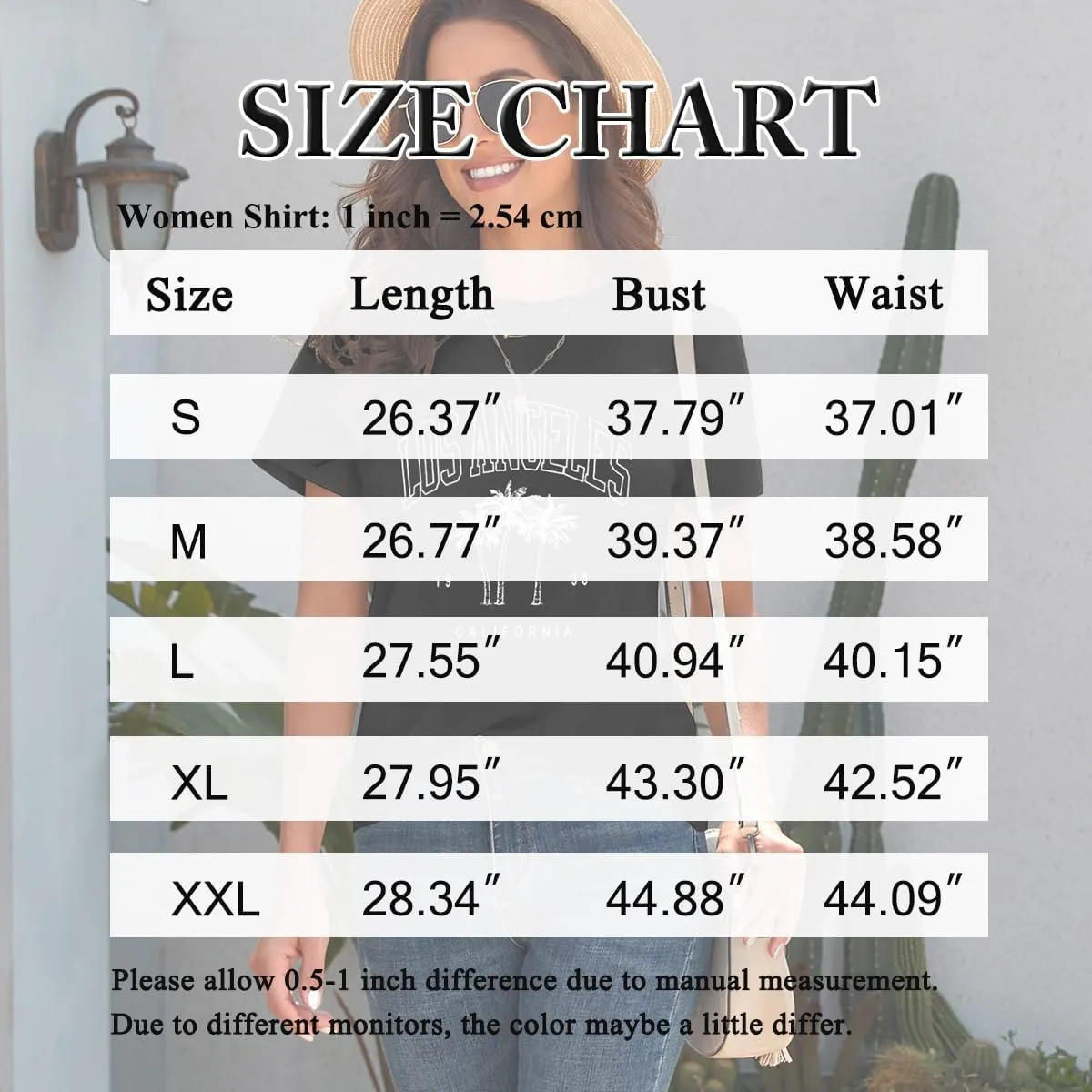 Womens Los Angeles California T-Shirts Summer Beach Cute Printed Short Sleeve Cotton Casual Graphic Tee Tops