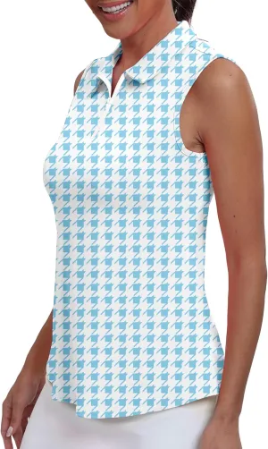 Womens Polo Shirts Athletic Golf Tennis Tanks Top Casual Sleeveless V Neck Quick Dry Shirts Workout Tee
