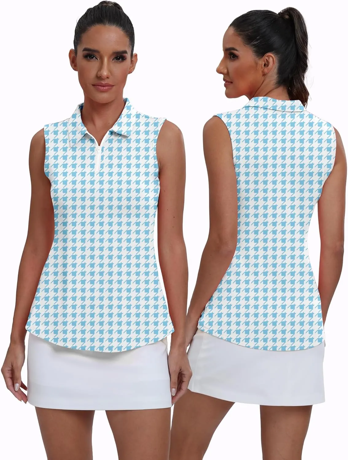 Womens Polo Shirts Athletic Golf Tennis Tanks Top Casual Sleeveless V Neck Quick Dry Shirts Workout Tee