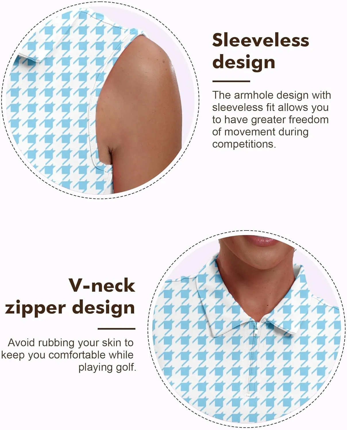 Womens Polo Shirts Athletic Golf Tennis Tanks Top Casual Sleeveless V Neck Quick Dry Shirts Workout Tee