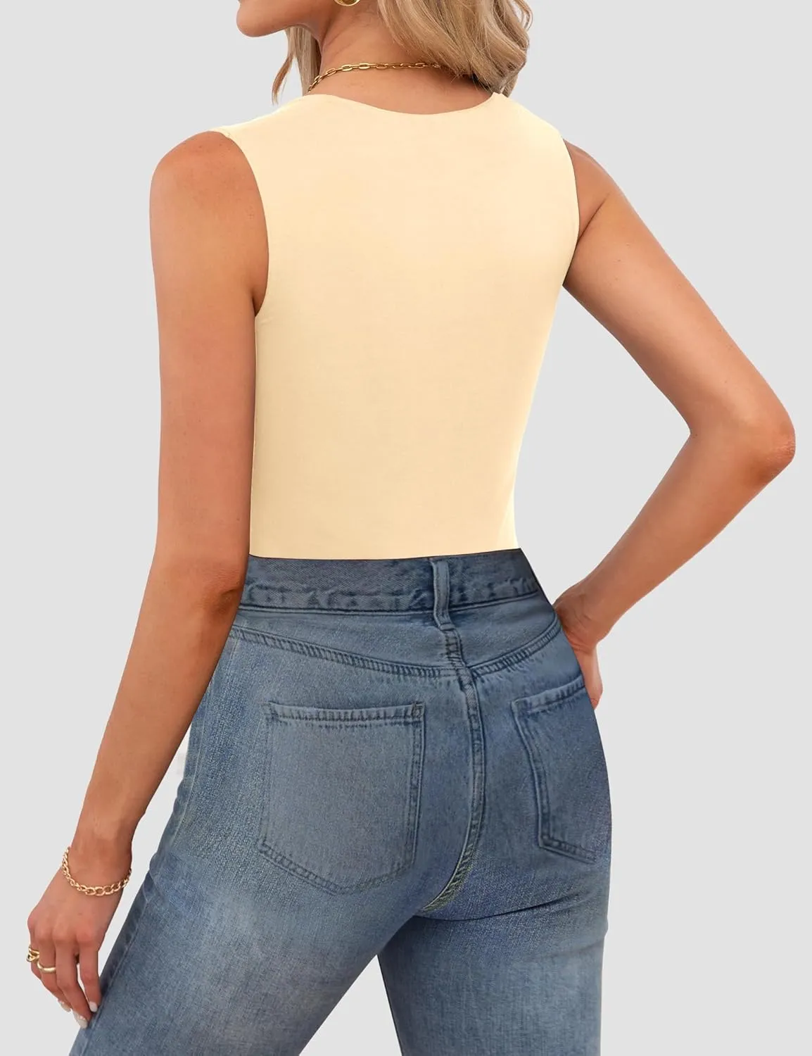 Womens Square Neck Tank Tops Dressy Summer Sleeveless Shirts Sexy Going Out Fitted Trendy Tops T Shirts Blouses