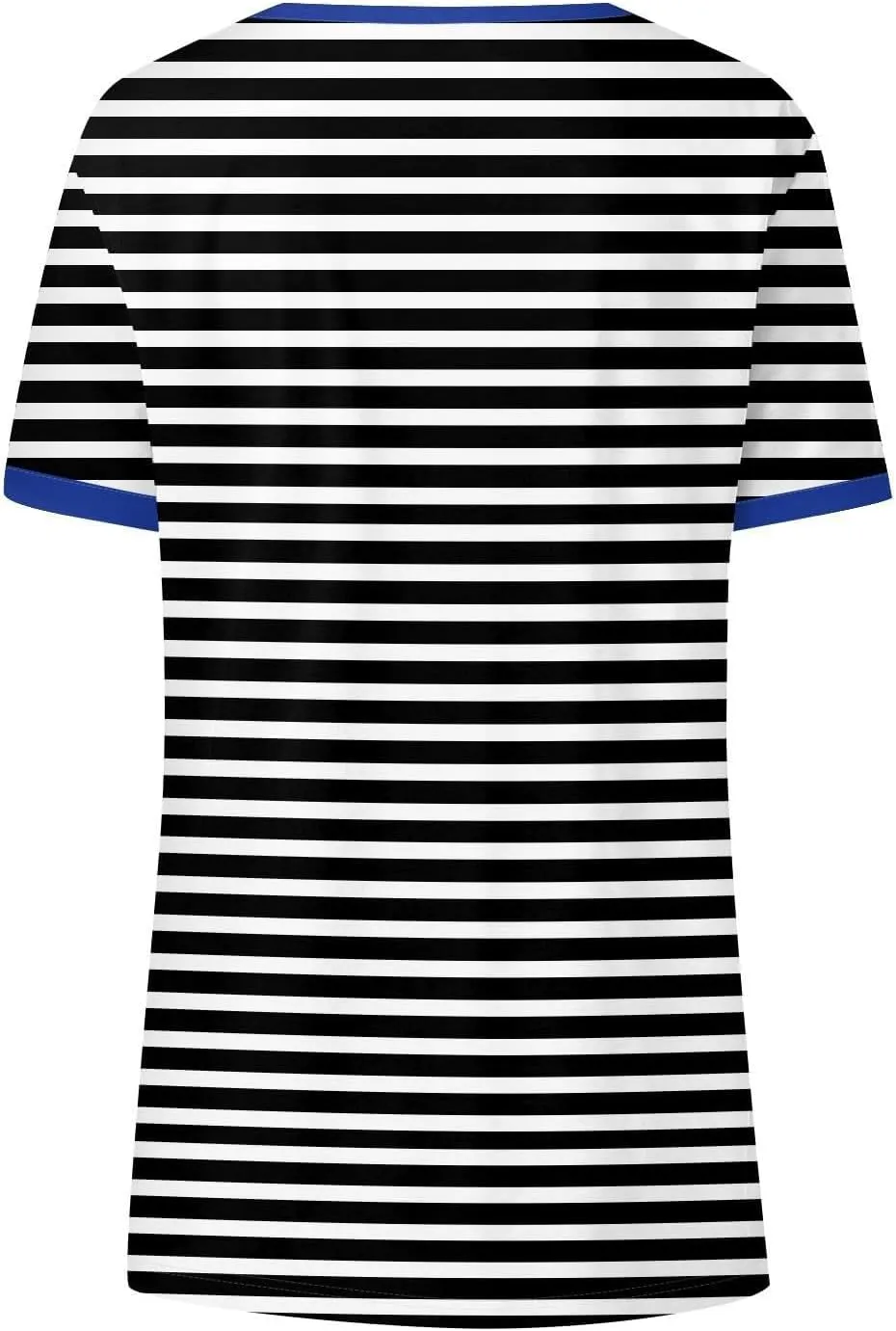 Womens Summer Tops Dressy Casual V Neck Short Sleeve Striped Color Block T Shirts Daily Going Out Blouses