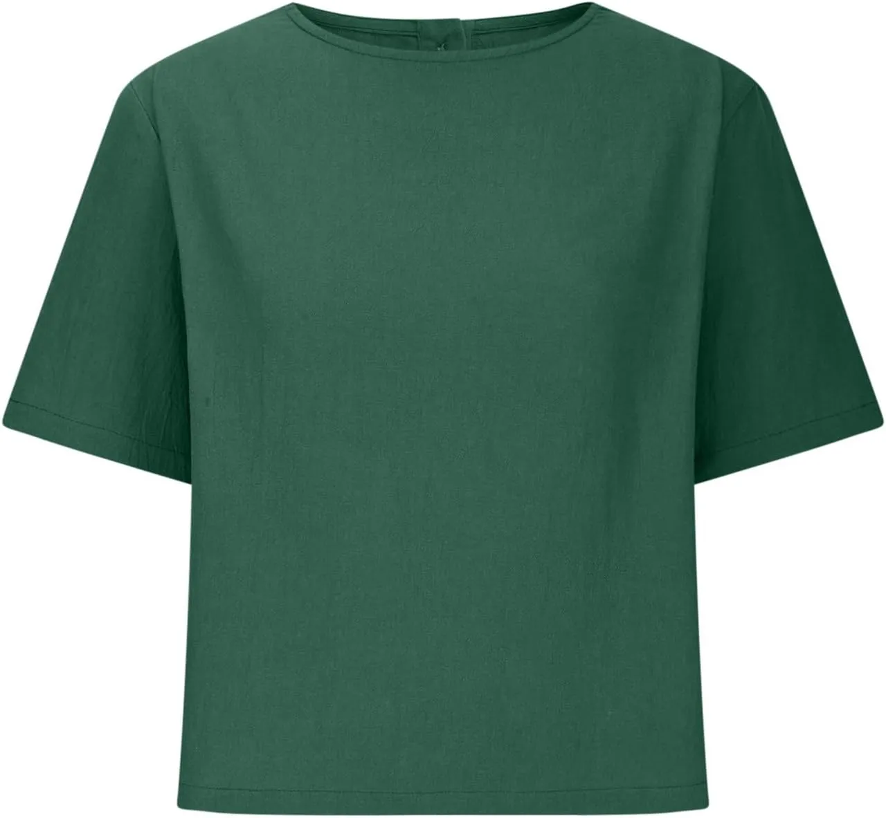 Womens Summer Tops Short Sleeve Trendy Crop Drop Shoulder Half Sleeve T Shirts Daily Workout Loose Casual Blouses