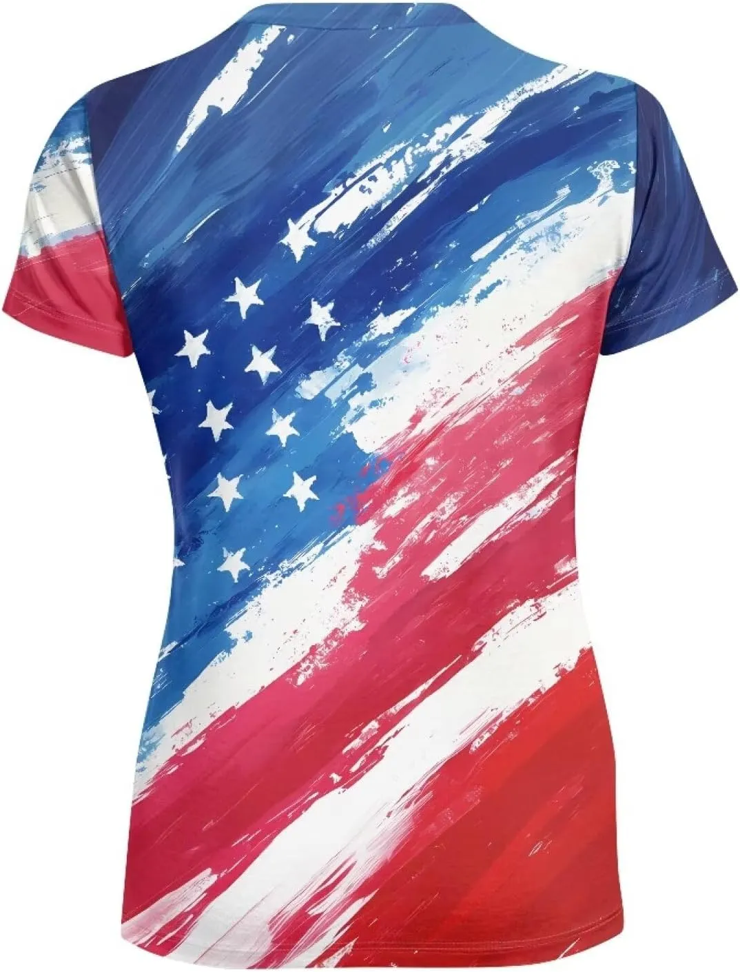 Womens Summer V Neck Casual T Shirt Short Sleeve Blouses Tops Plus Size Athletic T-Shirt for Women Graphic XS-5XL