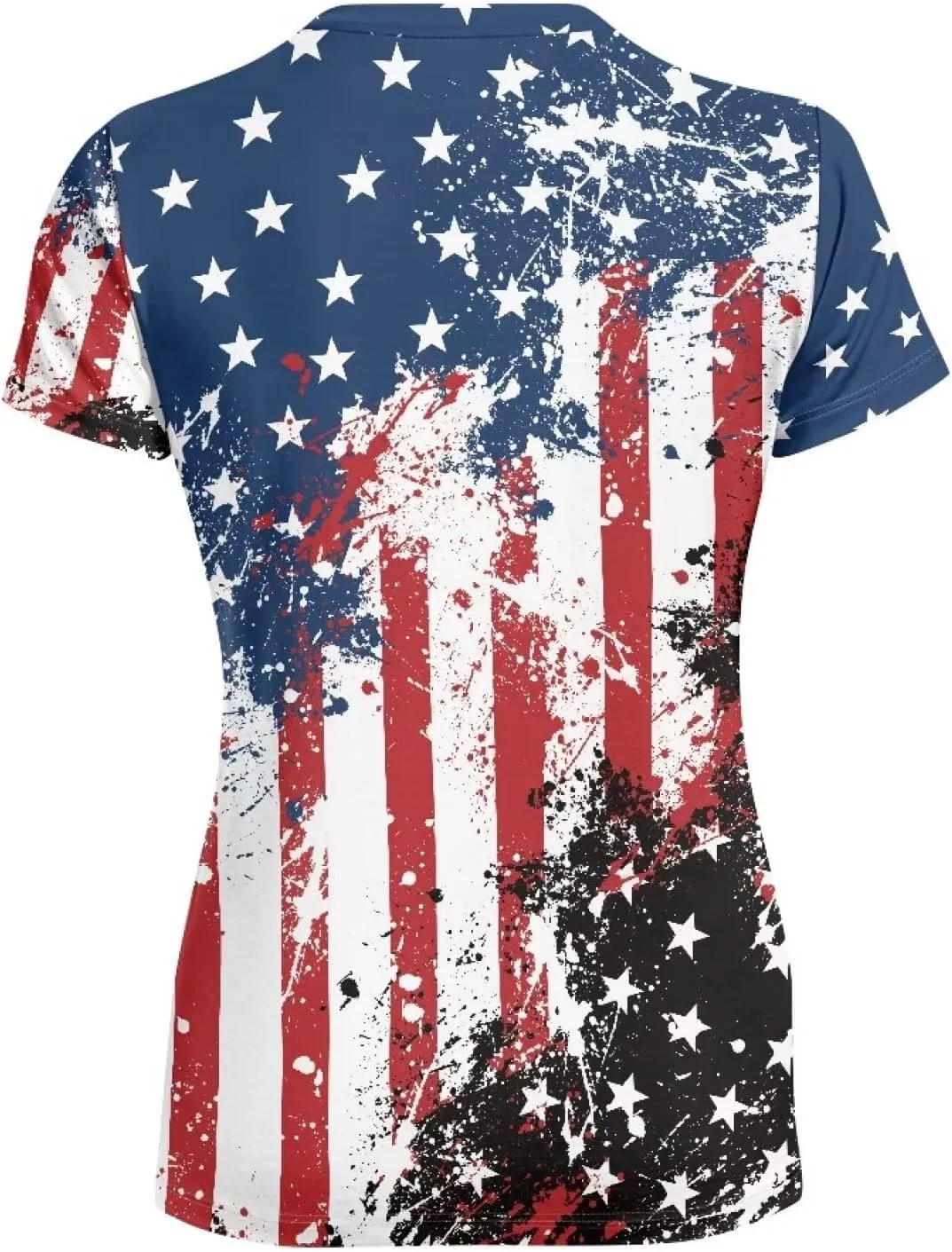 Womens Summer V Neck Casual T Shirt Short Sleeve Blouses Tops Plus Size Athletic T-Shirt for Women Graphic XS-5XL