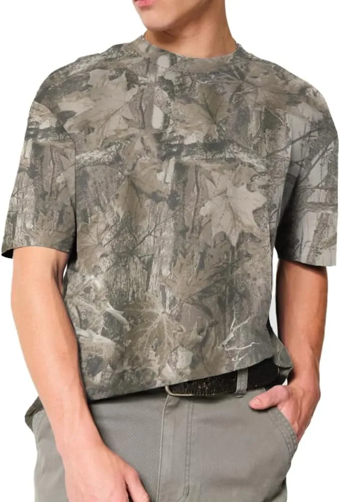 Y2k Camo Oversized Short Sleeve Crew Neck Baggy Shirts Maple Leaf Printed Tshirts Shirts for Women Men