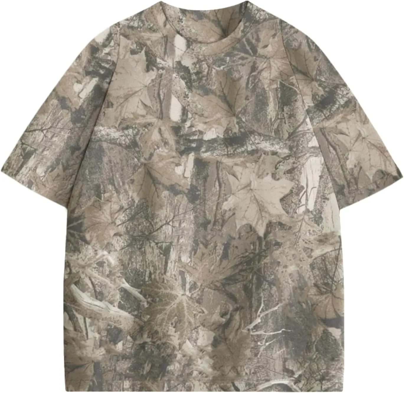 Y2k Camo Oversized Short Sleeve Crew Neck Baggy Shirts Maple Leaf Printed Tshirts Shirts for Women Men