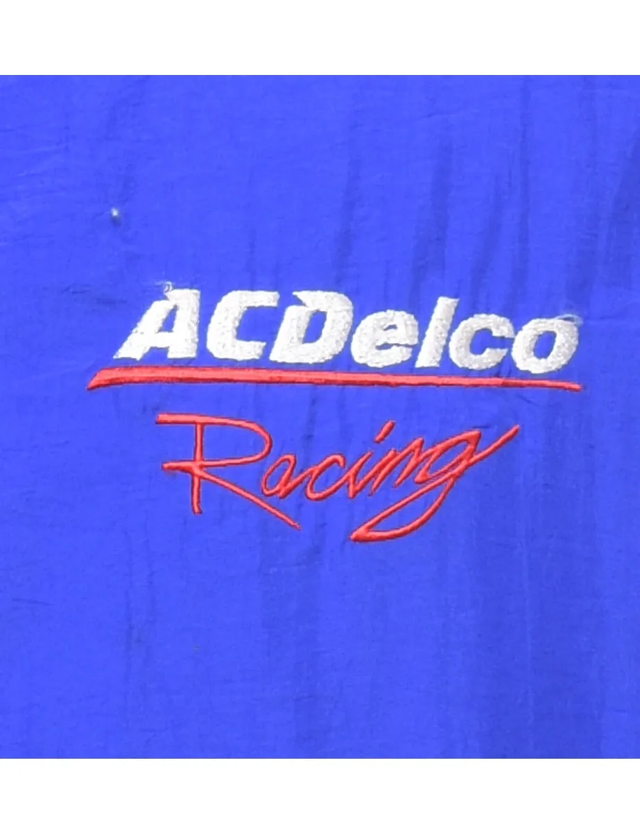 Y2K Checkerboard Style Racing Jacket - XL