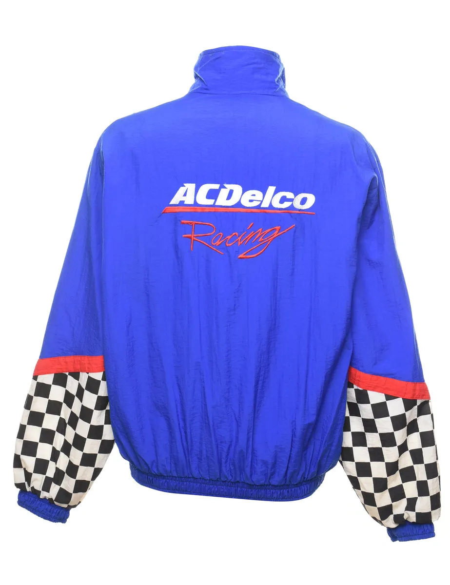 Y2K Checkerboard Style Racing Jacket - XL