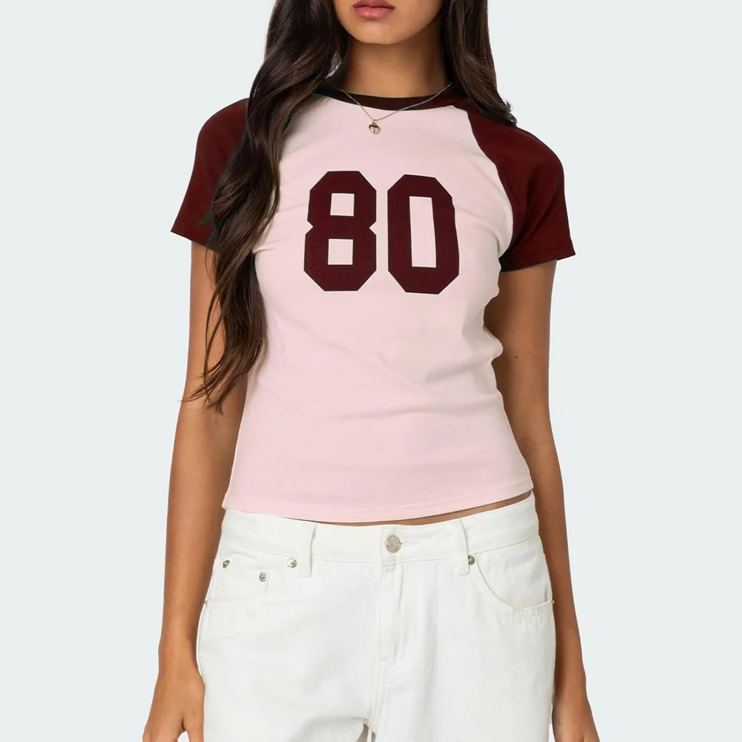 Y2k Graphic Baby Tees Women Teen Girl Fruit Print Crop Top Short Sleeve Slim Fit Vintage Aesthetic T Shirt Clothes