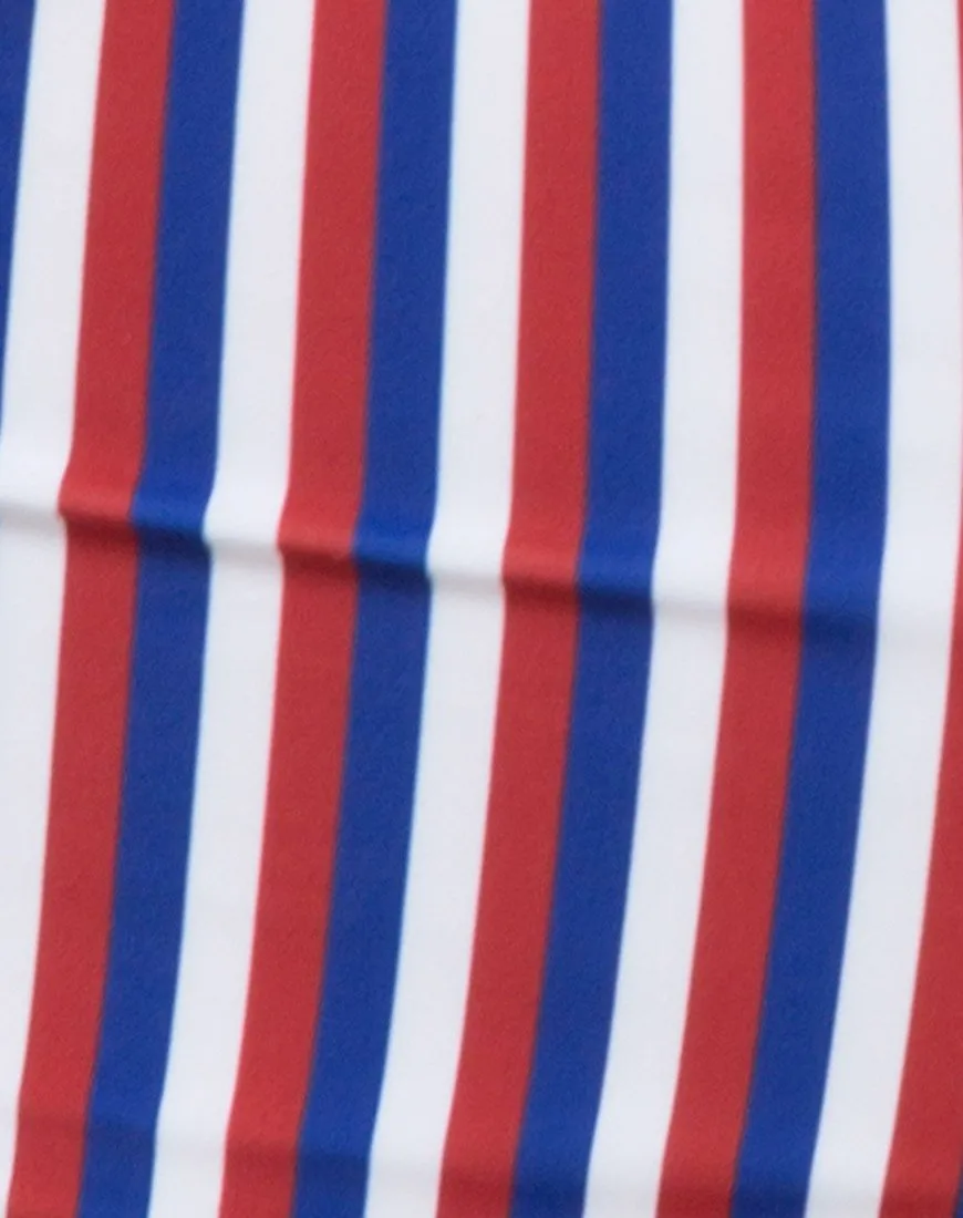 Zolly Cutout Swimsuit in Triple Stripe